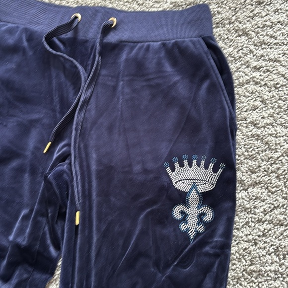 White Mark Women's 2 Piece Rhinestone Velour Tracksuit Set - Picture 12 of 16